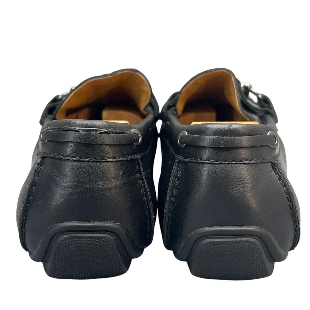 Alfani Len Black Leather Horse Bit Casual Slip On Comfort Driving Loafer Men 11
